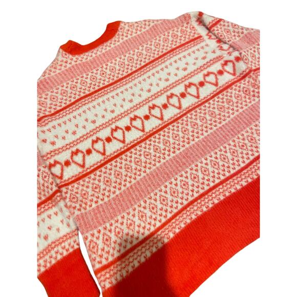 AERIE FURRY OVERSIZED SWEATER COOL VIBES KNITTED SZ M ORANGE BURST COZY WARMTH - Picture 10 of 15